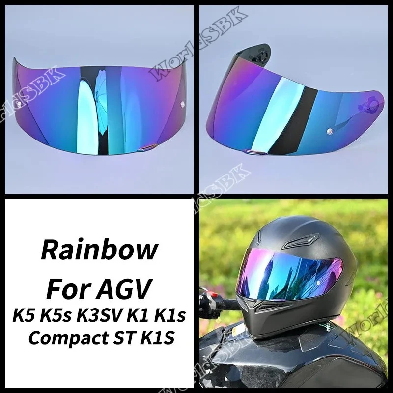 agv k1 rainbow visor Helmet Visor, Shield Replacement for K1 K1S K3SV K5 K5S Face Shield Uv-Protection(Revo Pink Gold-Day Use Only) : Automotive RAINBOW IRIDIUM Visors Available for