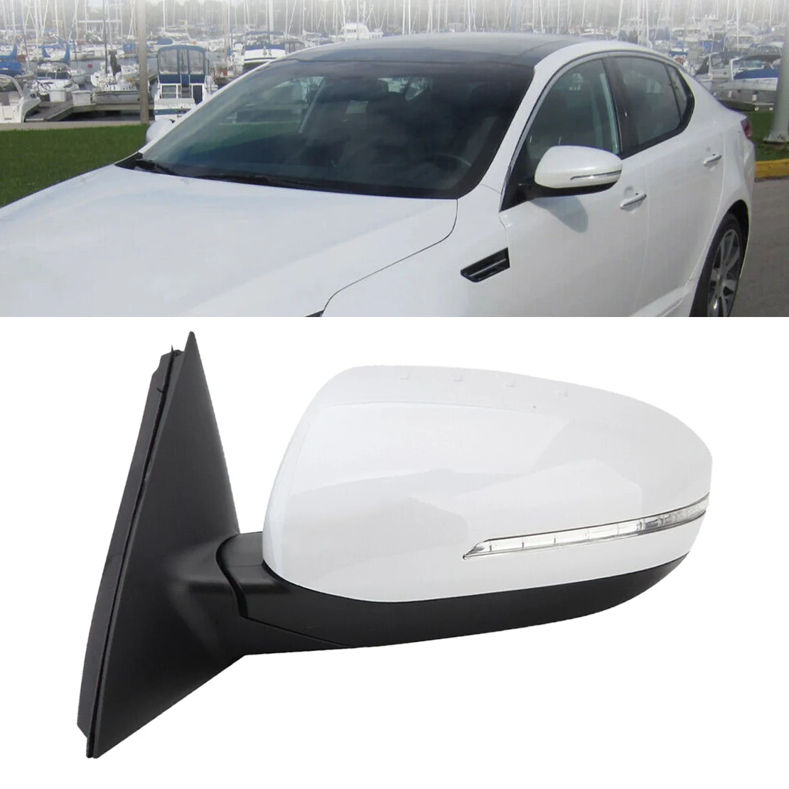 

Car 87610-4M000 12V Left Door Mirror Assembly with Turn Signal Light Fit for Kia Optima 2011 2012 2013