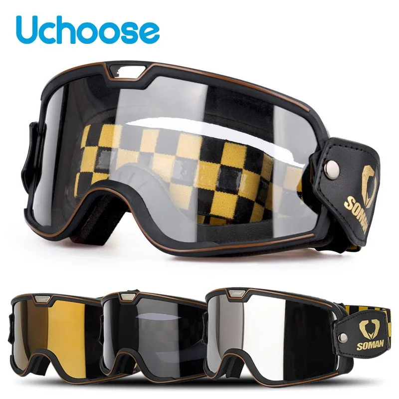 Set retro Gafas De Casco De motocross Para Hombre Y Mujer