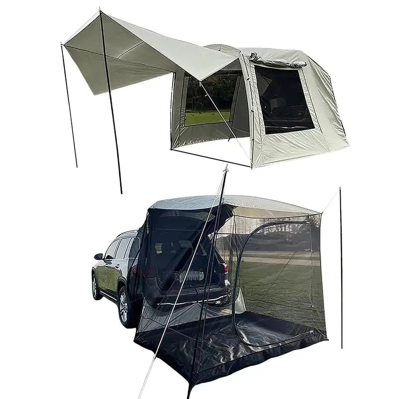 

SUV Family Camping Tent Car Awning Sun Shelter Portable Waterproof Roof Tent Universal for SUV Minivan Hatchback Camping Outdoor