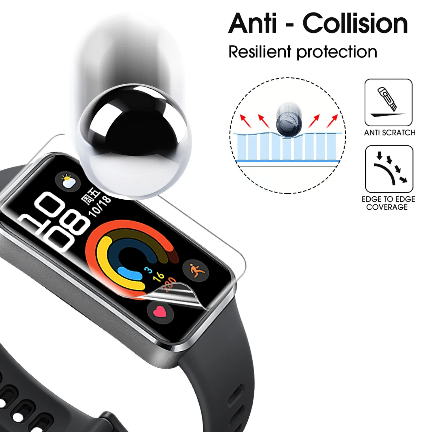 for Huawei Band 10 9 8 7 Hydrogel Film Smart Band Anti-scratch Films Screen Protector Not Glass for Huawei Band8 Band9 Band10