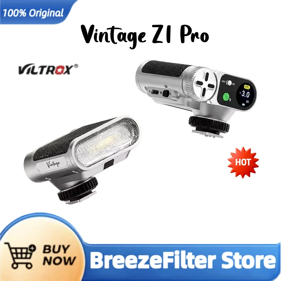 Viltrox Vintage Z1 Pro 레트로 온카메라 TTL 플래시 HSS 1/8..