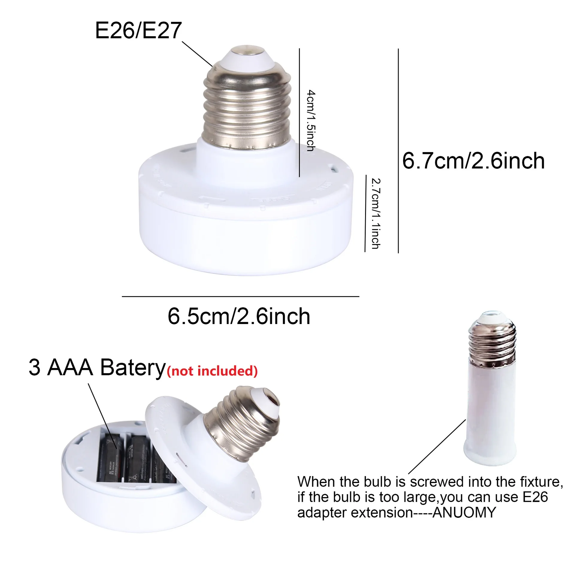 E27 미니 팻 램프 다채로운 따뜻한 빛 밝기 조정 배터리 원격 제어 침실 벽 교수형 램프로 구동