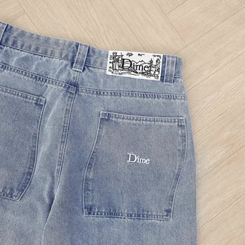 جينز Y2K Dime لعام 2025 للرجال جينز فضفاض للتزلج مطرز من قماش الدنيم سروال بسيط للنساء جينز Mujer Hot traf للرجال جينز - Image 2