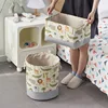 Foldable Kid Storage Basket for Clothes Toys Fabric Forest Animals Lion Giraffe Crocodile Hippo Laundry Hamper for Home Bedroom 5
