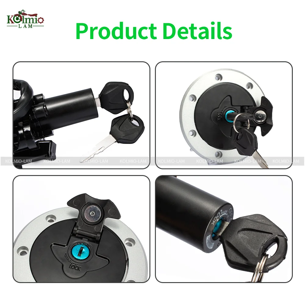 Motorcycle Ignition Switch Lock Fuel Gas Cap W/Key Set For Ninja ZX-6R ZX7R ZX7RR ZX9R ZZR400 ZZR600 ZXR400 ZXR750 1991-2006