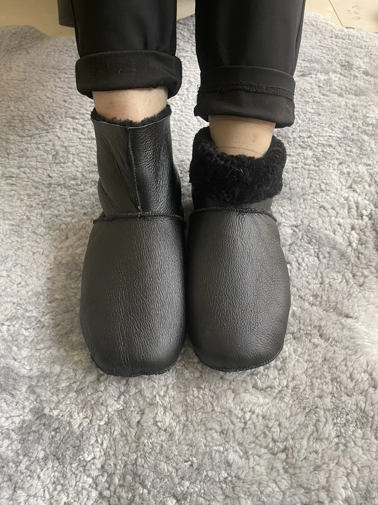 천연 양털 두꺼운 따뜻한 양말, 바닥 양말, 보냉 보관, 아이스 팩토리, 워터 슈즈, 레인 부츠, 양가죽 양말