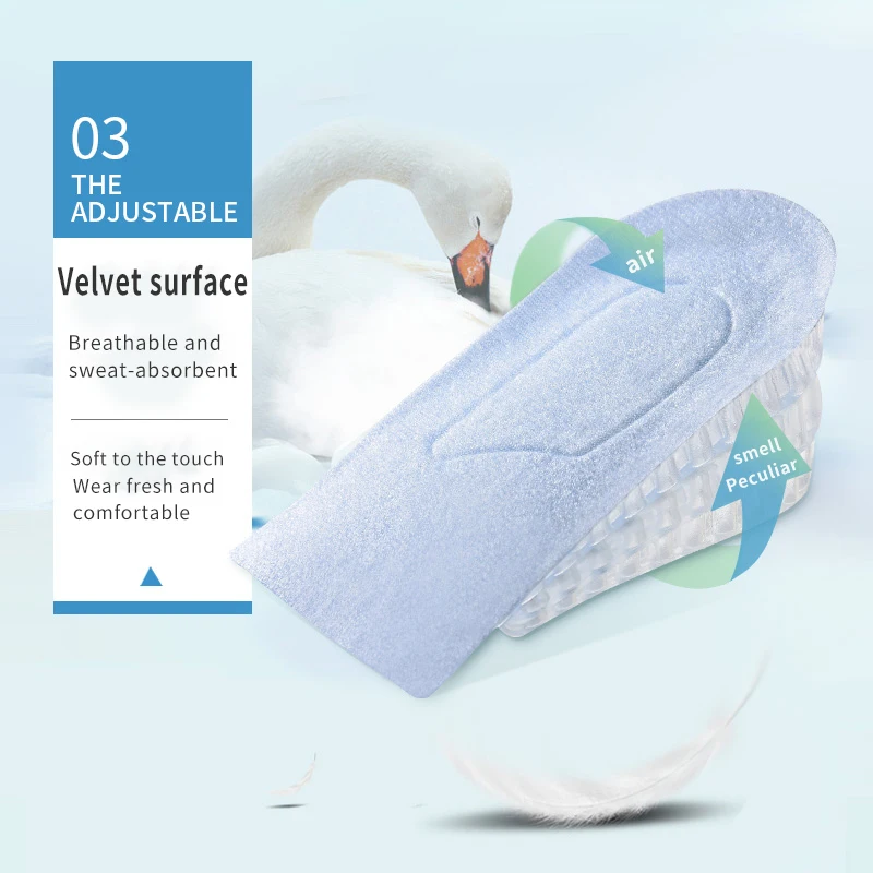 1 Pair Invisible Height Increase Insoles Women Men Half Insole 3-4-Layer Air Up Lifts Elevator Shoes Pad Heel Lifting Insert