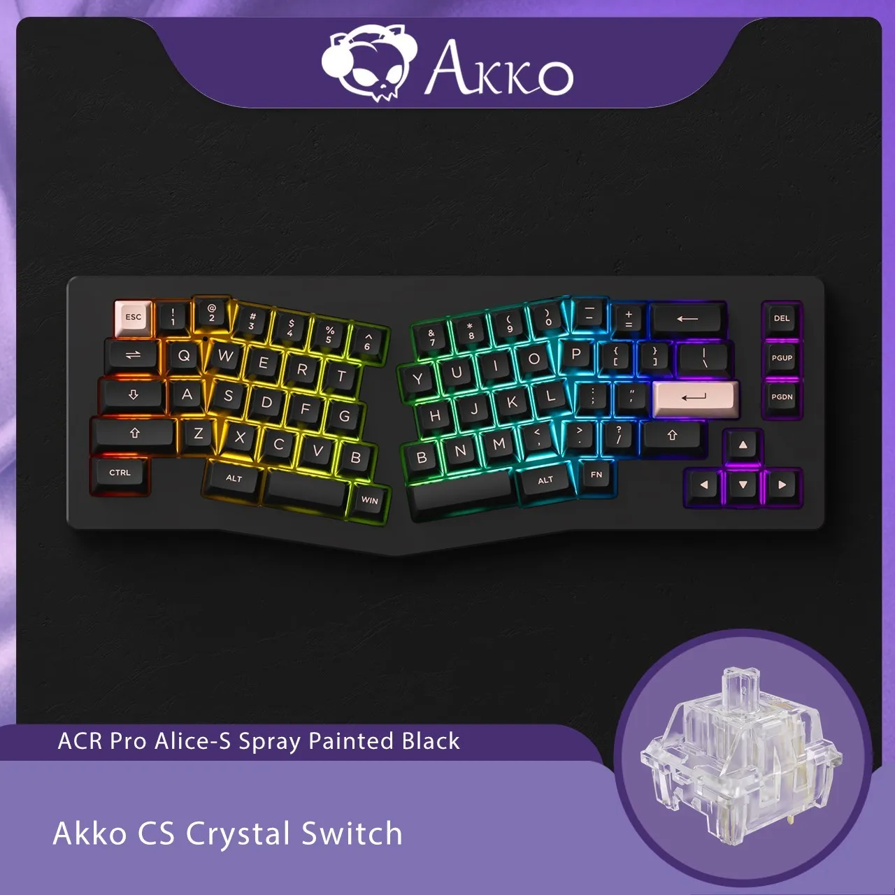 Akko-acr pro alice plus 75 68 rgb,ホットスワップ,メカニカル 