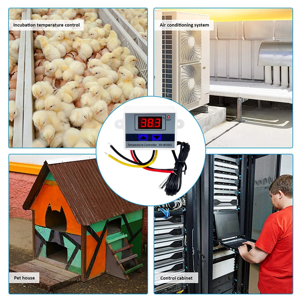 LED Digital Temperature Controller Thermostat for Incubators & Refrigerators