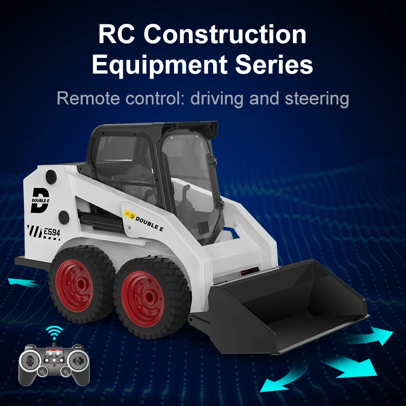 S4b942d966bbc4a89aedc1278e9a0602dh DOUBLE E E594 RC Truck Slip Loader 1:14 Tractor Car Models Bulldozer Excavator Zdalnie sterowane pojazdy inżynieryjne Zabawki dla dzieci
