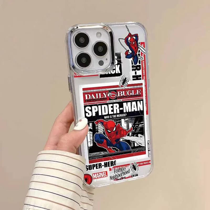 Enhanced Transparent Soft Cover - Cool Y-Spiders M-Man Design Phone Case