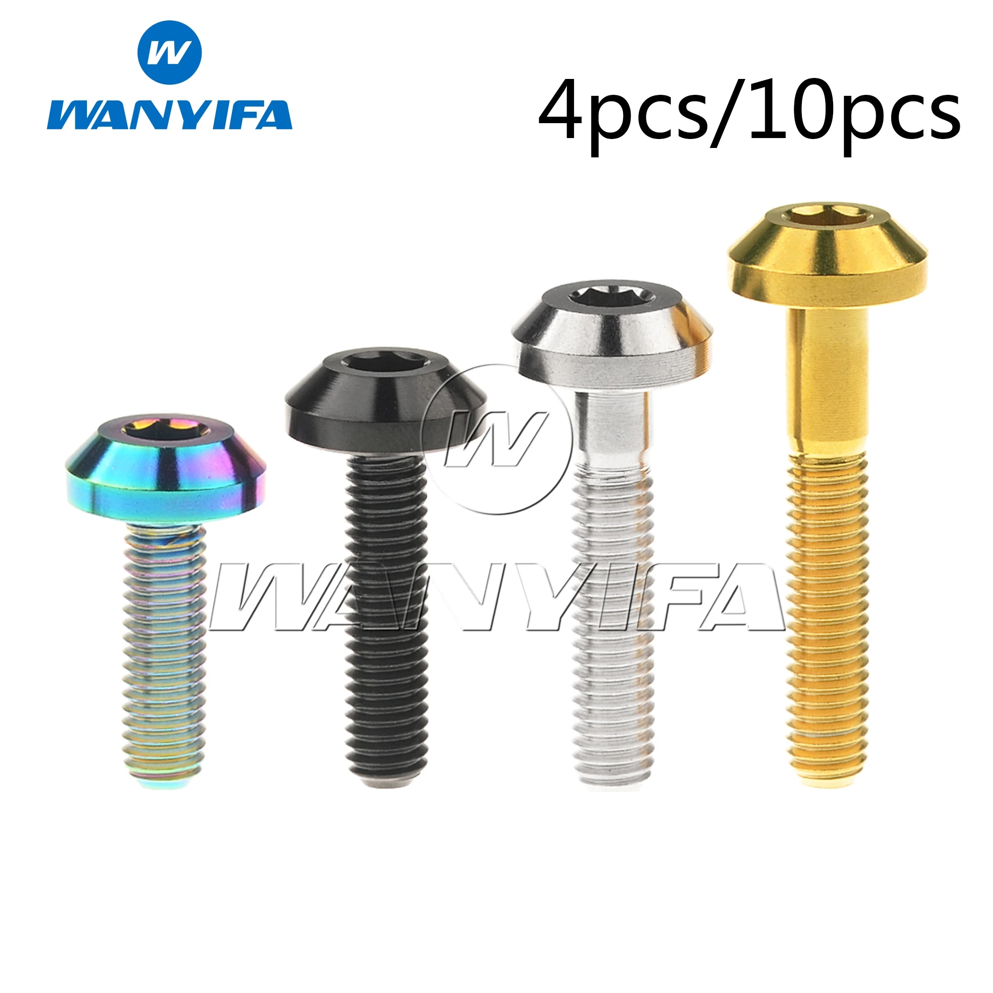 Wanyifa Titan Schrauben M8x30mm | 5er Set Goldfarben | Für Fahrrad & Premium-Projekte | DIN912