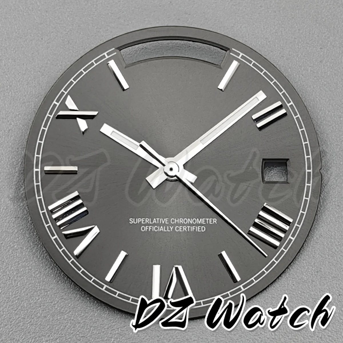Sunberts 29MM Roman Edge Watch Dial with Dual Date Calendar and Hands for Automatic Movement Watches