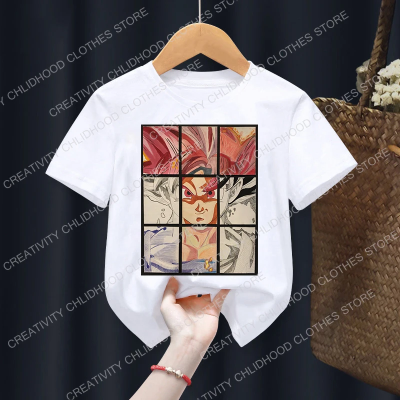 Kids Anime T Shirts Dragon Ball Children's T-Shirt Summer Son Goku Anime T shirt Cartoons Kawaii Casual top Kid boy girl Harajuku clothes Tee shirts