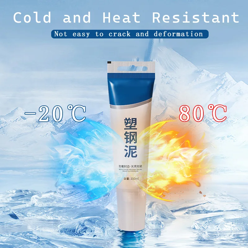 Super Glue Silicone Glue Silicone Sealant Sealant Glue Anti Leak Sealant 60ml Plastic Steel Mud Glue Waterproof Agent Kitchen and Bathroom Anti-mildew Glue Epoxy Resin Leak Plugging Caulking Sealant