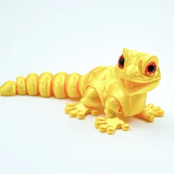 Interactive 3D Printed Animal Sensory Toy - Fun Home Decor and Kids Gift - 13.8CM (Yellow)