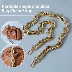 Chunky Statement Chain Bag Strap Gold Square 45cm Shoulder Baguette Pochette 45-120cm Handbag Metal Chains Shoulder Bag Strap