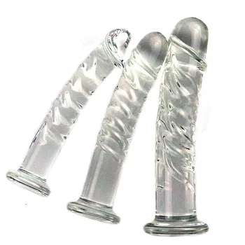 Crystal Glass Dildo Butt Plug Realistic Penis Glass Anal Dildos For Women G-Spot Stimulate Sex Toys Female Masturbators Dilldo 6
