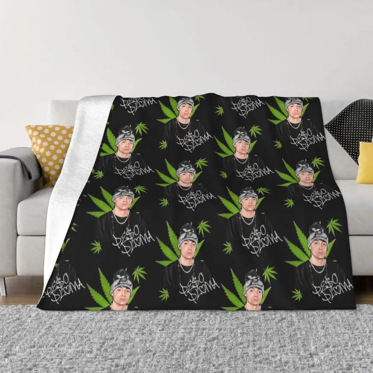 

Peso Pluma Mexican Musician And Singer Blanket Flannel Winter Breathable Warm Throw Blankets for Home Car Plush Thin Quilt