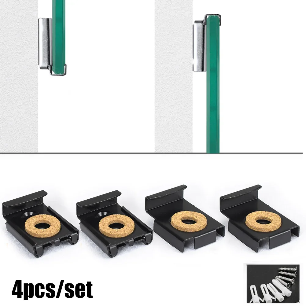 4pcs Square Glass Clamp Zinc Alloy Frameless Bathroom Mirror Glass Wall Mounting Fixing Kit Hardware With Screws Mirror Holder mirror fixing kit glass shelf clamp holder glass fasteners