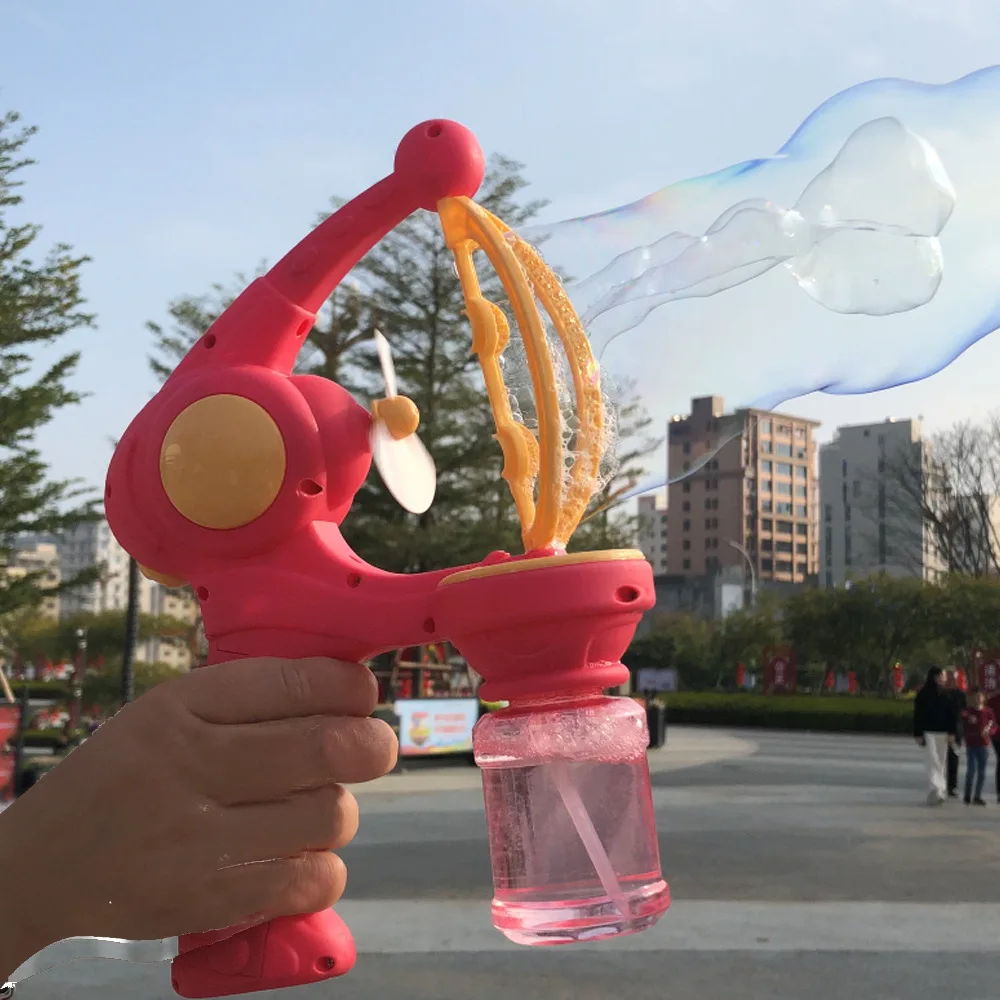 

HOT Big Bubble Gun Kids Automatic Bubble Machines Cartoon Fans Bubbles Maker Machine Soap Bubbles Blower Outdoor Toy
