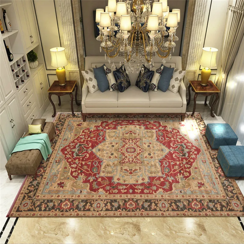 

Large Morocco Style Living Room Kilim Soft Carpets Living Room Non-slip Rugs Home Tapete Decoration Bedroom Floor Mat Area Rugs