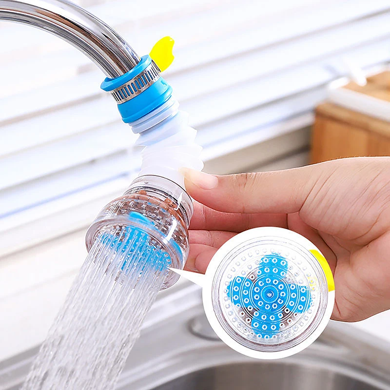 

360° Adjustable Flexible Kitchen Faucet Tap Extender Splash-Proof Water Faucet Rotating Drainer Water Filter Water Purifier