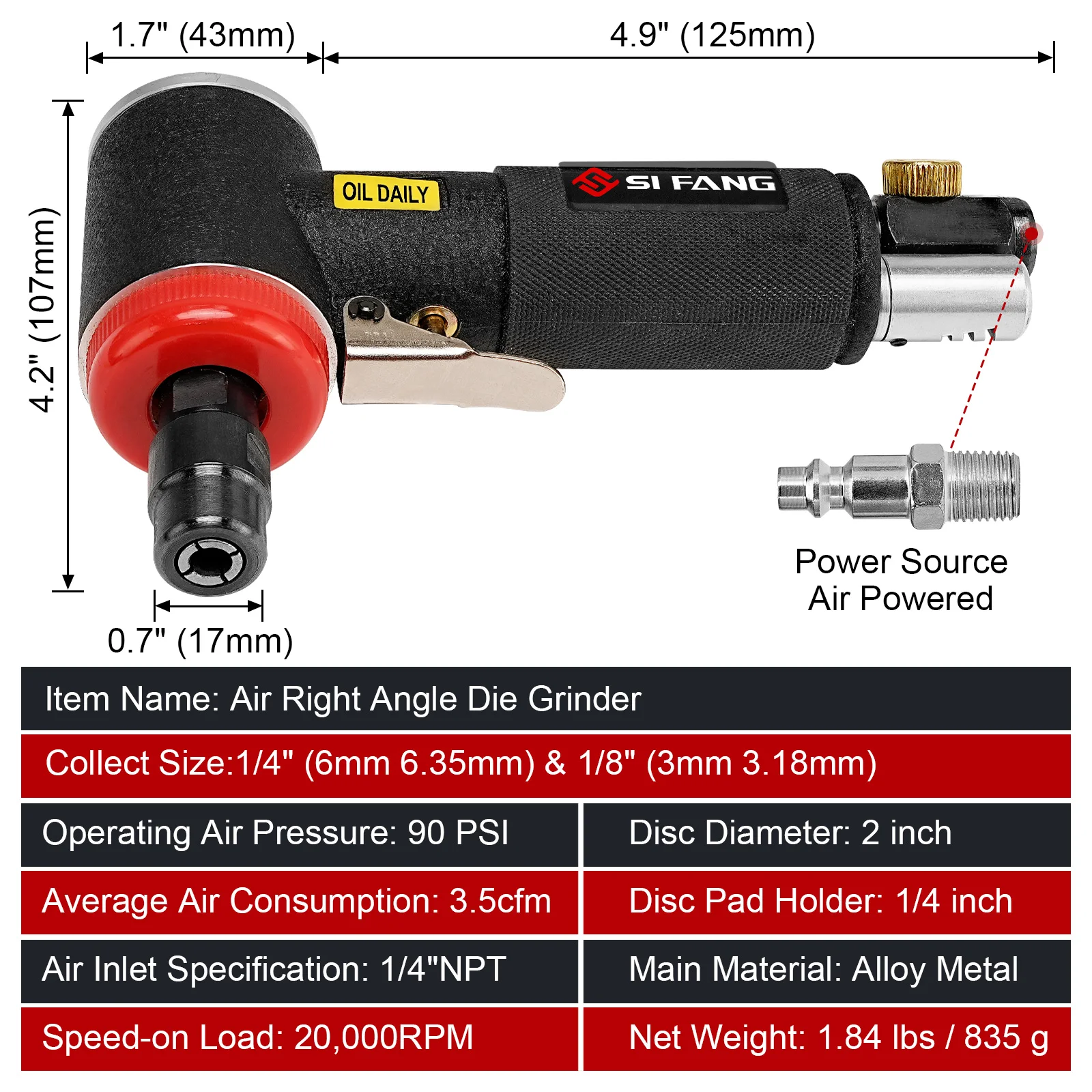 90° Air Die Grinder 2