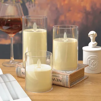 전자 양초 크리스마스 시뮬레이션 촛불 콘서트 소품, 웨딩 스크립트 조명 효과