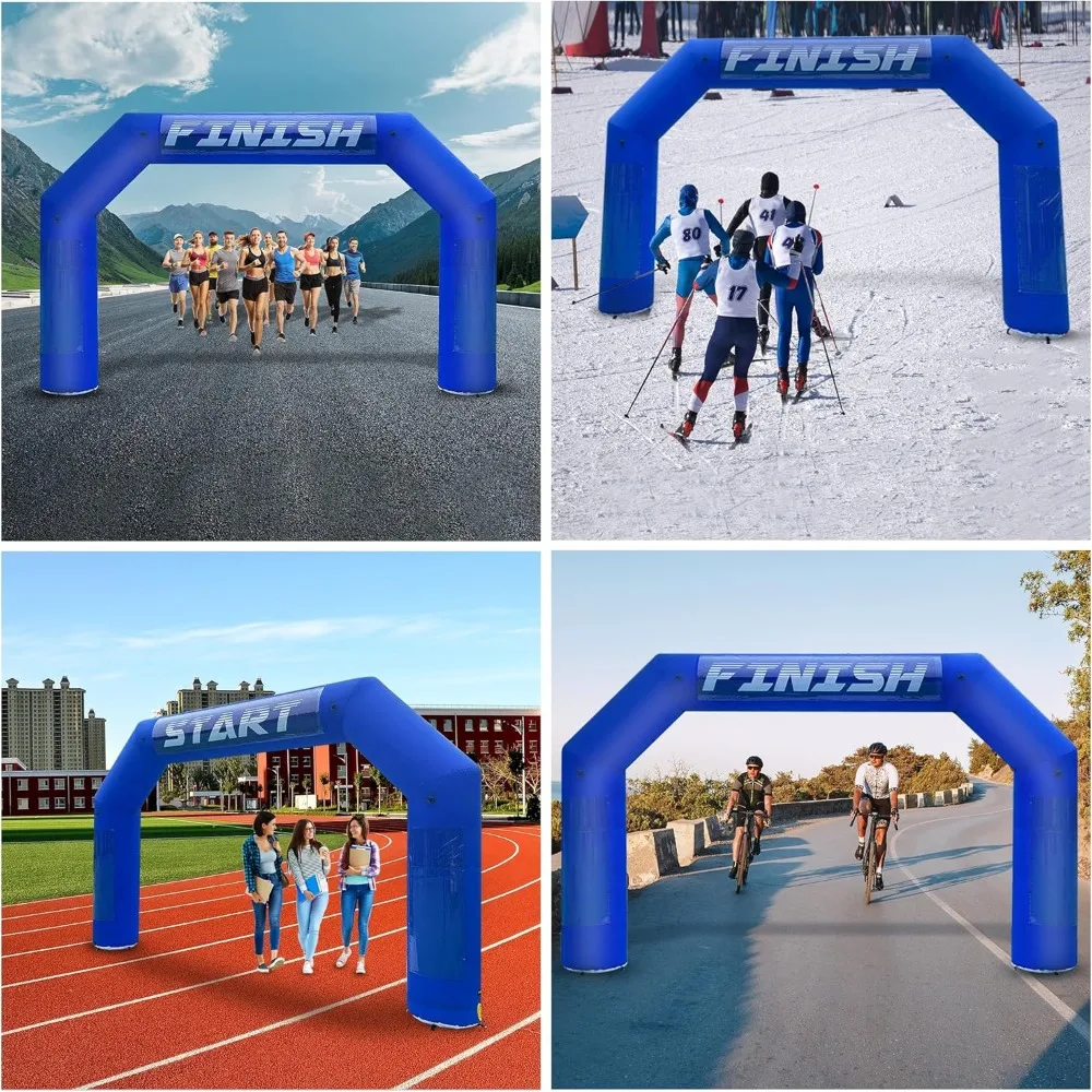 20ft Inflatable Arch, Huge Inflatable Archway with Powerful Blower and Start Finish Line Banners for 5K Race, Fundraisers, Adver