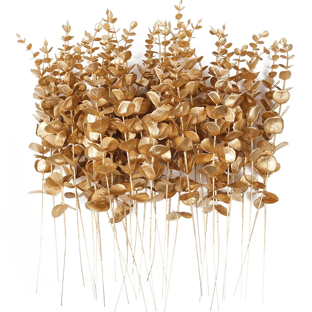 24 rami di eucalipto artificiali, simulazione di foglie di eucalipto artificiali verdi, fiori artificiali per composizioni floreali per matrimoni | Leroy Merlin