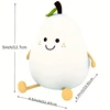 Cute Fruit LED Night Light USB Rechargeable Silicone Bedroom Bedside Room Lamp Touch Sensor Control Room Decor Kids Children 6