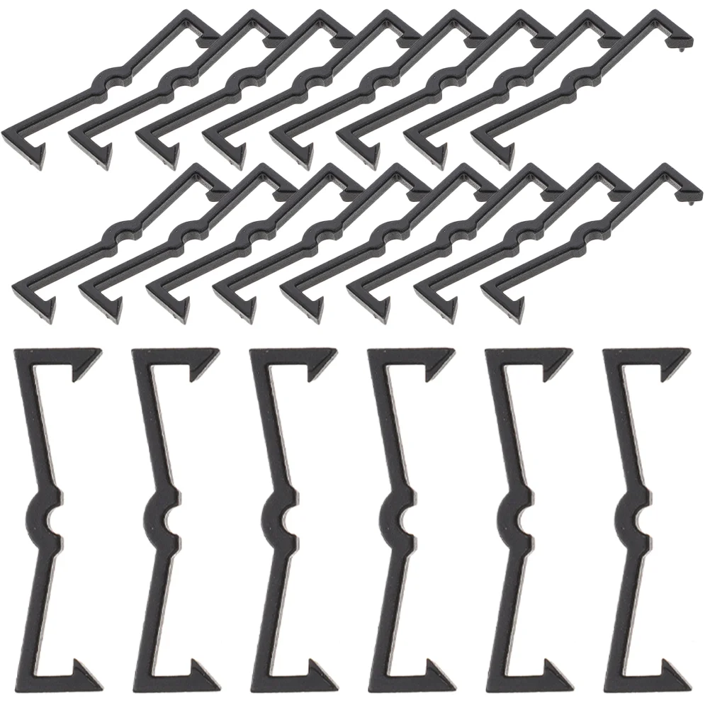 

50 Pcs Hook Fastening Buckle Pegboard Clip Plastic Black Hooks Lock Secure Clips Locks Securing