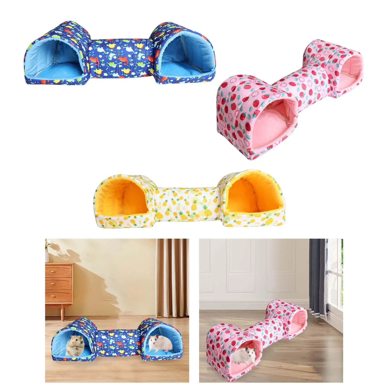 Guinea Pig Tunnel and Bed Corner Tunnel Breathable Hamster Hideout Bunny House for Chinchilla Mice Hedgehog Small Animals Ferret Guinea Pig Tunnel and Bed Corner Tunnel Breathable Hamster Hideout Bunny House for Chinchilla Mice Hedgehog Small Animals Ferret