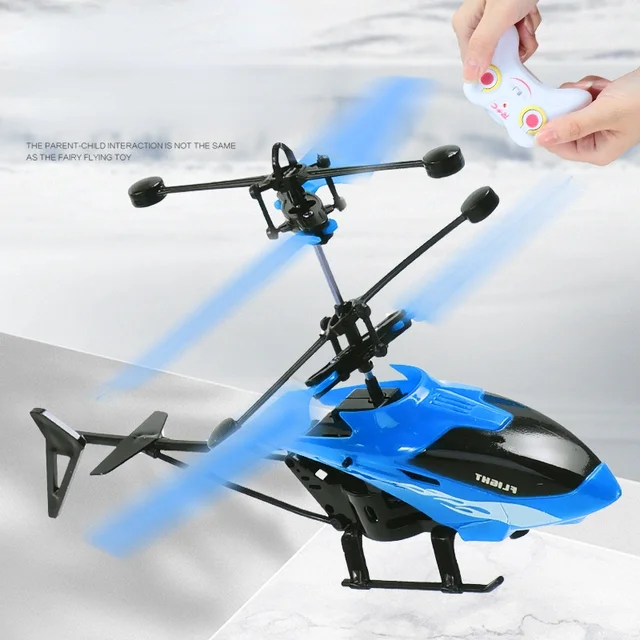 Remote Control Aircraft Induction 2CH Suspension Helicopter Fall-resistant Charging Light Aircraft 3