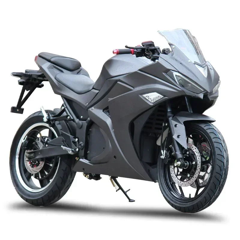 latest new energy 3000w SKD double disc brake adult electric motorcycle can be modified for racing