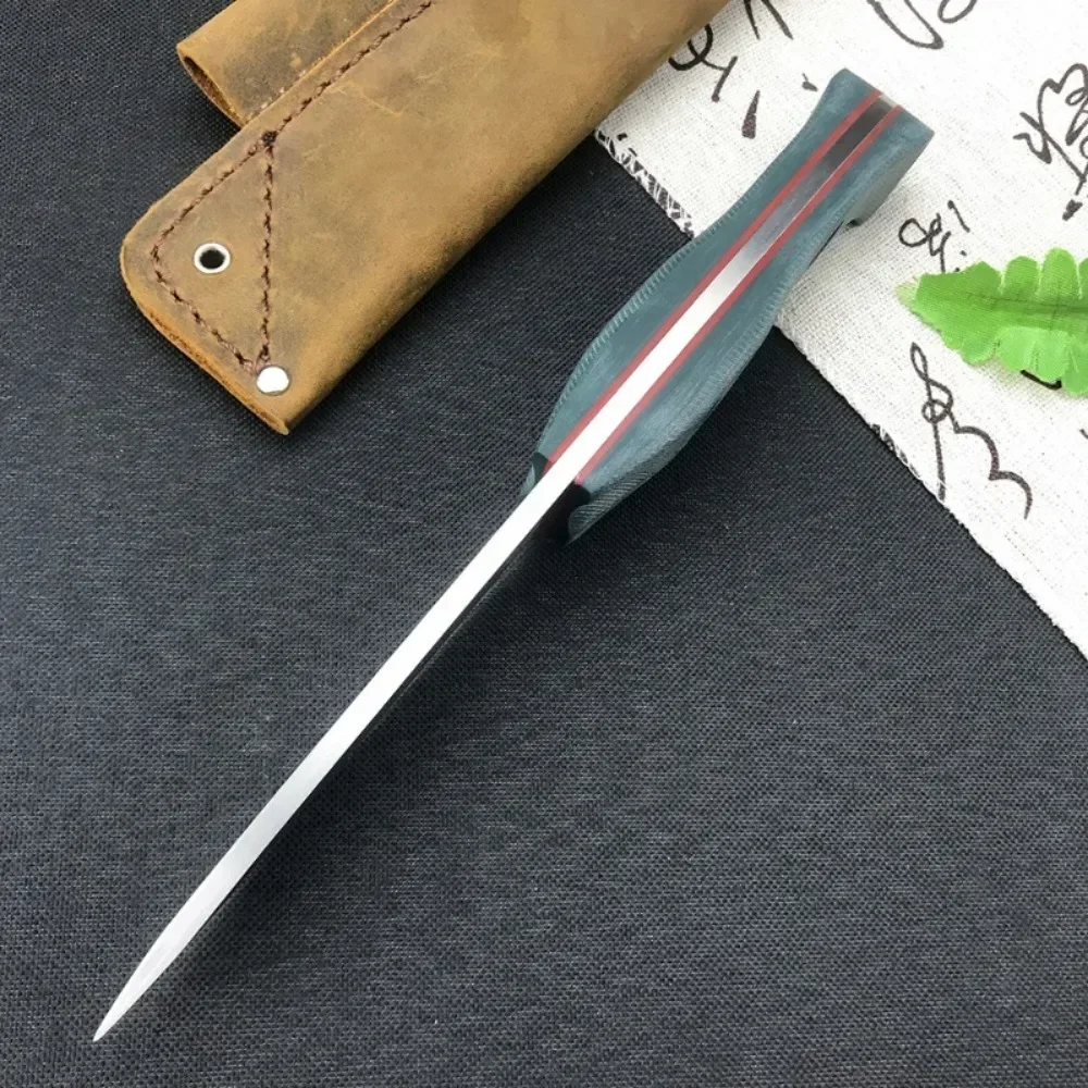 Description Picture 6 of itemPortable 162 Bushcrafter Survival Fixed Knife S30V Blade G10 Handle Outdoor Camping Hunting Knives Tactical Combat EDC Tool Gift