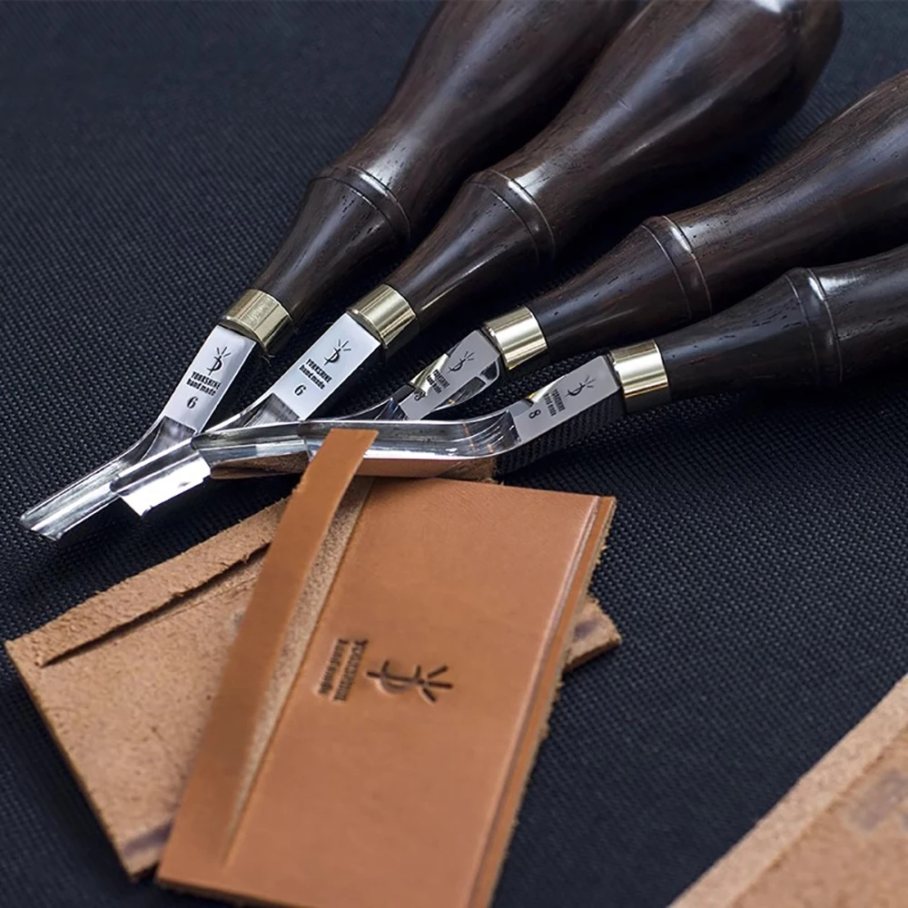 

YORKSHINE Leather Wide Shovel Cowhide Edge Beveler Handmade DIY Leathercraft Carving Trimming Tool M390 Steel Thinner Cutter