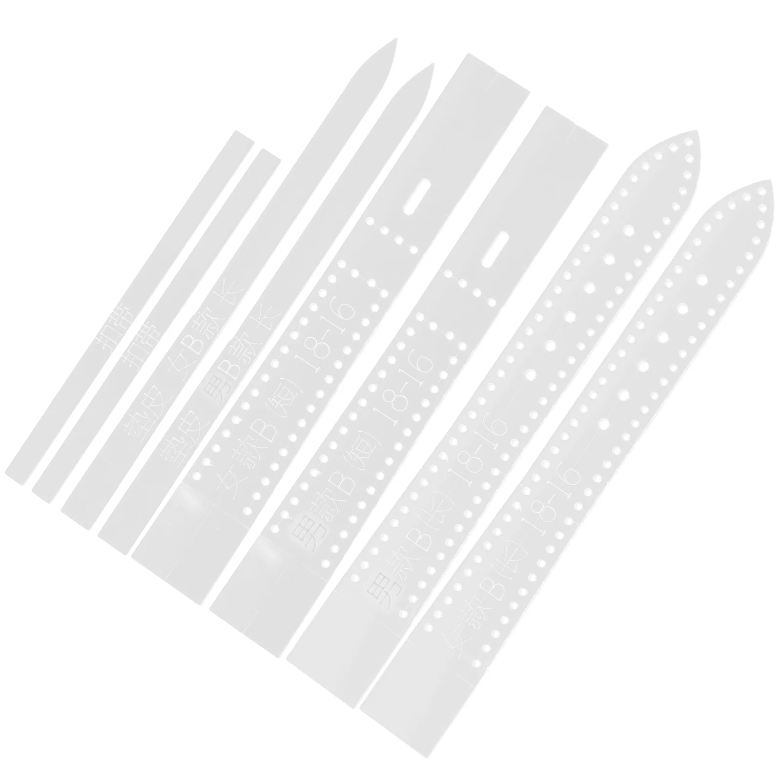 

8 pcs Clear Watchband Template Acrylic Watchband Stencil Craft Watch Strap Template for Men