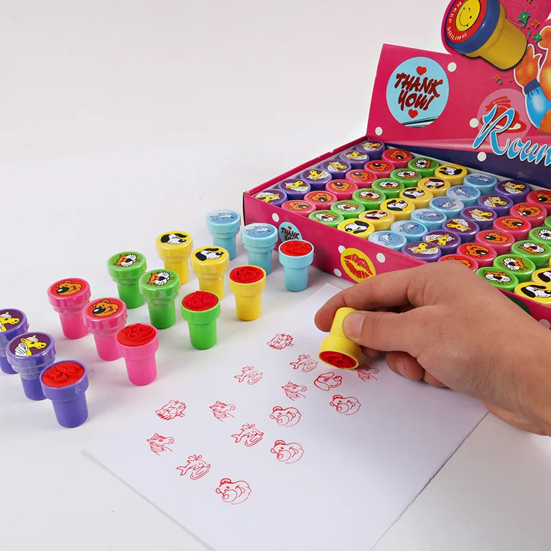 10pcs Assorted Stamps for Kids Self-ink Stamps Children Toy Stamps