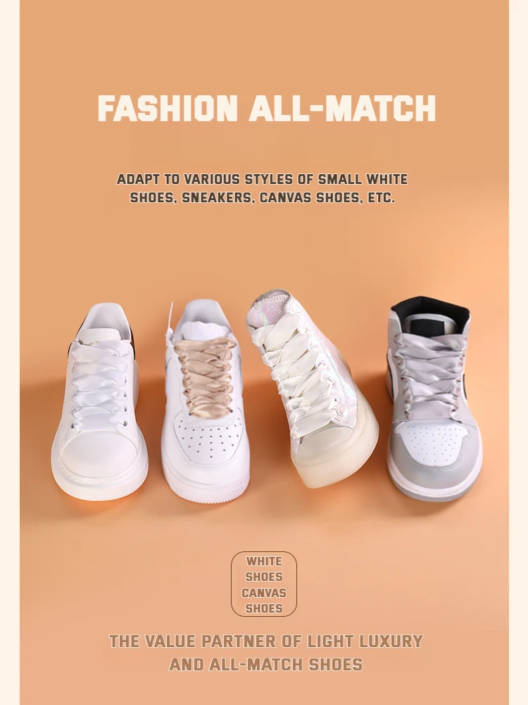 Lacets Plats Blancs 100 Cm Pour Sneakers/baskets - Style Embouts Jaune