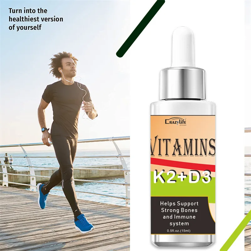 15ml Vitamin K2+D3 Bone Strength Body Care Massage Essential Oil Quick Absorption Health Products