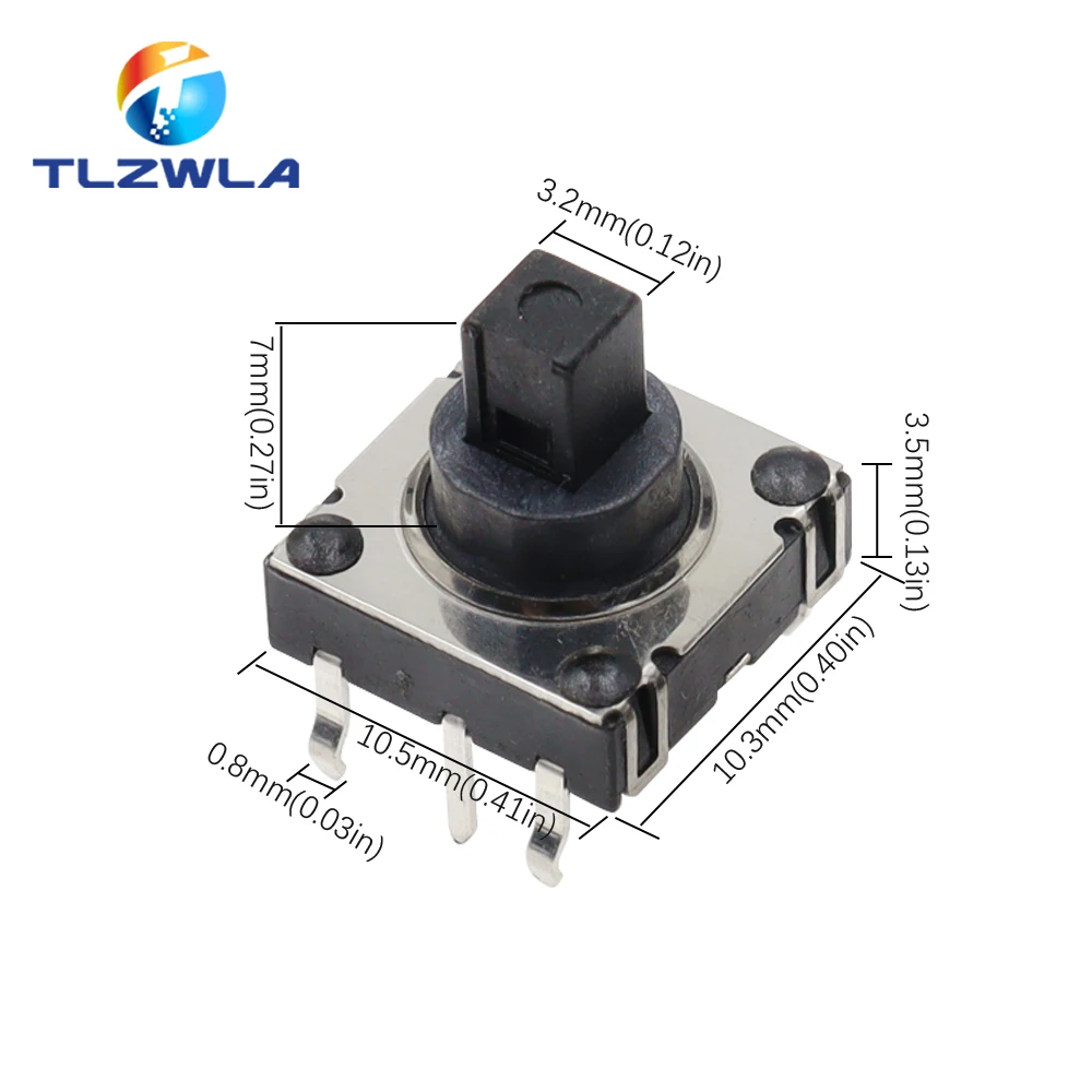 100PCS DIP 5 Five way Switch Multi-direction Switch Touch Reset Key 10*10*10 MM Pin Multi Direction