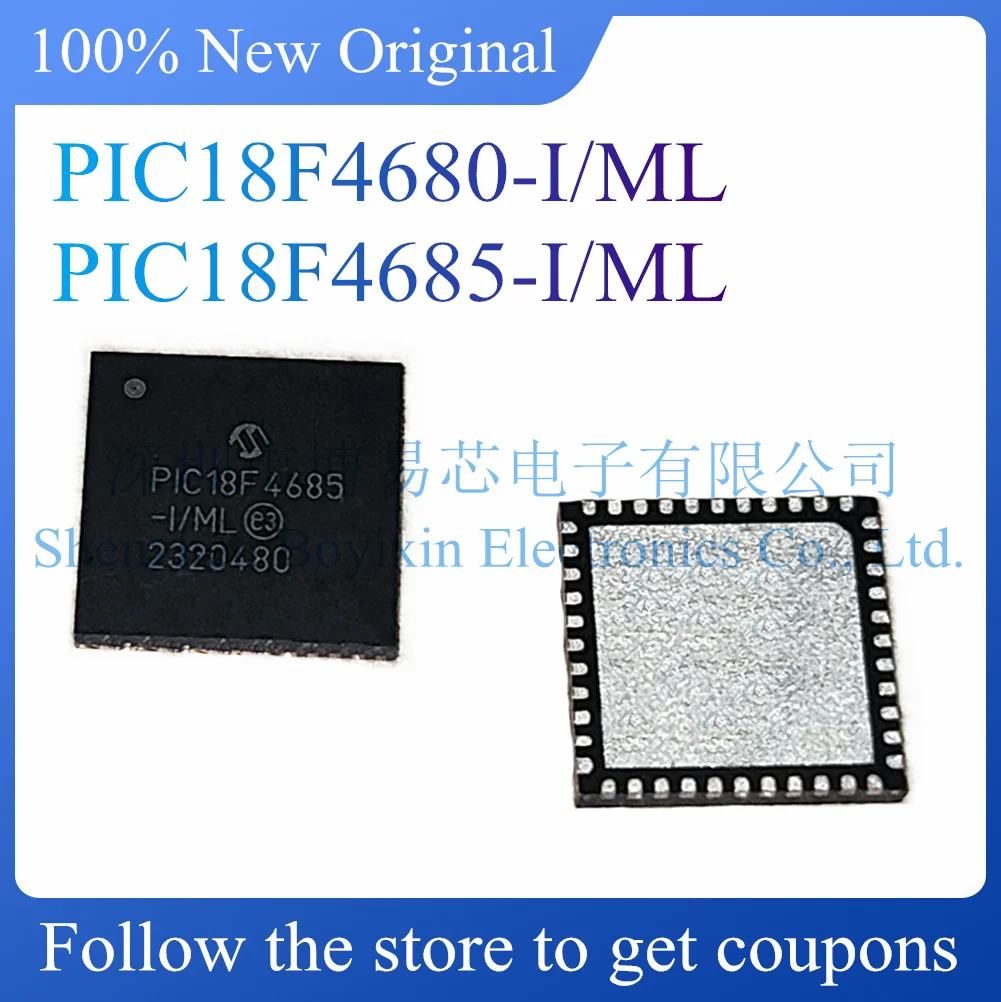 NEW PIC18F4680-I/ML PIC18F4685-I/ML.Original genuine microcontroller chip. pic10f200t i ot pic10f200t sot 23 6 8 bit microcontroller single chip microcomputer