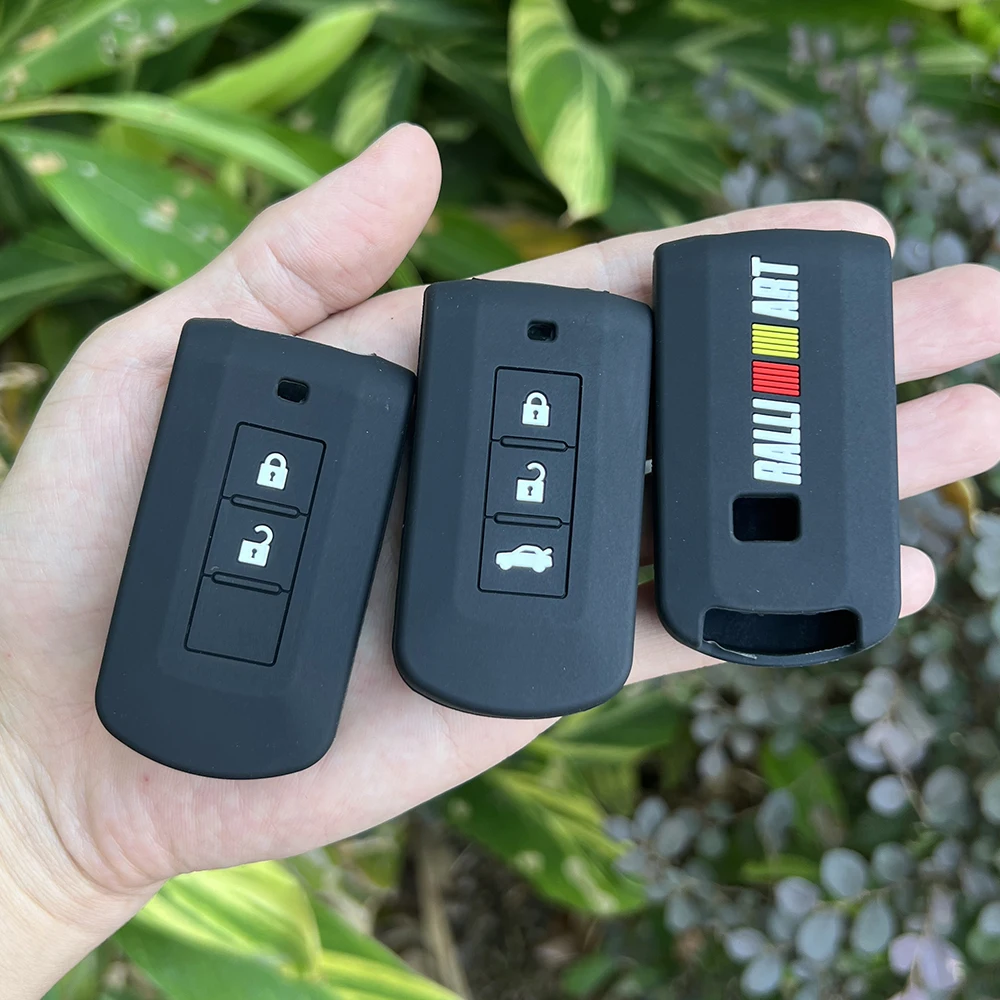 Custodia Portachiavi In Pelle Per Auto Mitsubishi Outlander, ASX, Colt, Lancer, Grandis, Pajero Sport, Protezione Telecomando Con Portachiavi