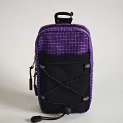 Outdoor Adventure Arm Bag with Water Bottle Holder - Multifunctional Storage Pouch for Camping, Hiking, and Mountaineering Essentials (Purple black rope)