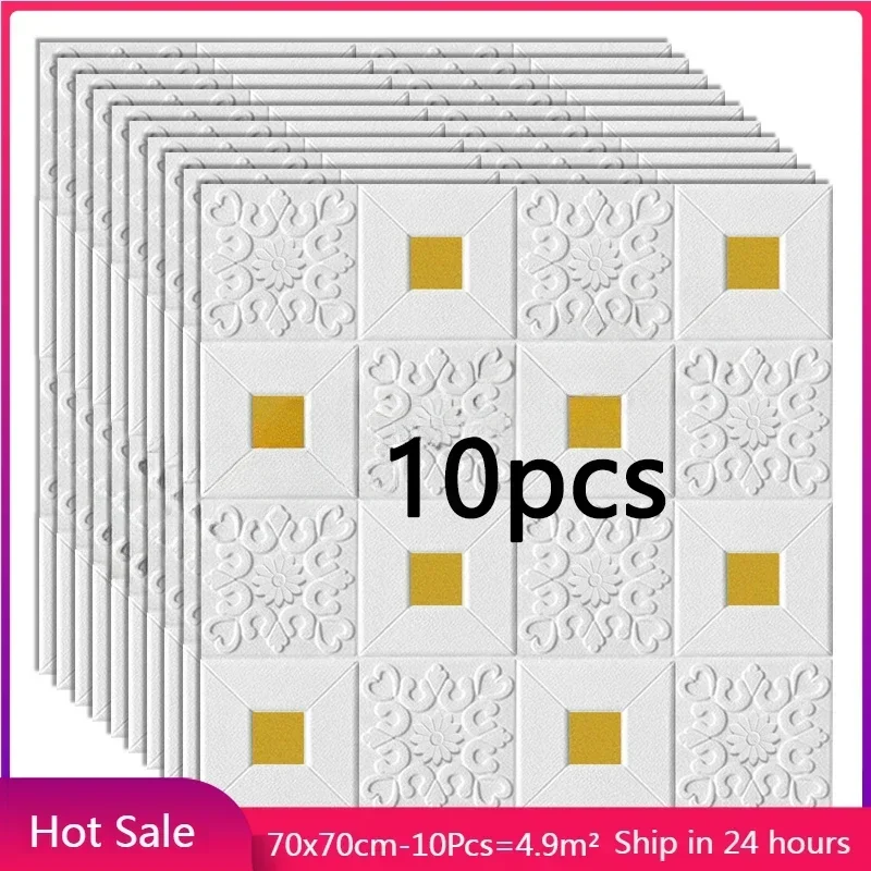 

3D Stereo Wall Stickers Self-adhesive Ceiling Decorative Stickers Living Room Bedroom TV Background Waterproof Wallpaper