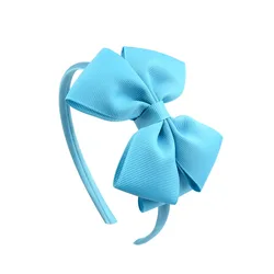 Elegant Layered Grosgrain Ribbon Bow Headband - Handmade Hair Accessory (PEACOCK BLUE)