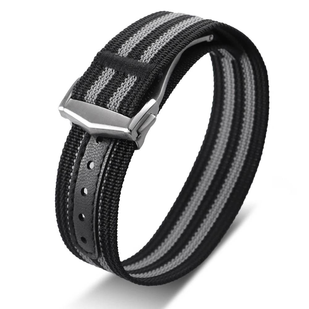 Premium 20mm Waterproof Nylon Watch Strap with Sport Folding Buckle